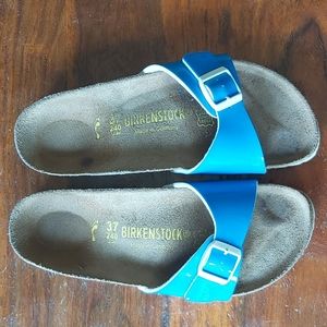 Blue Birkenstock Madrid Sandals sz 37